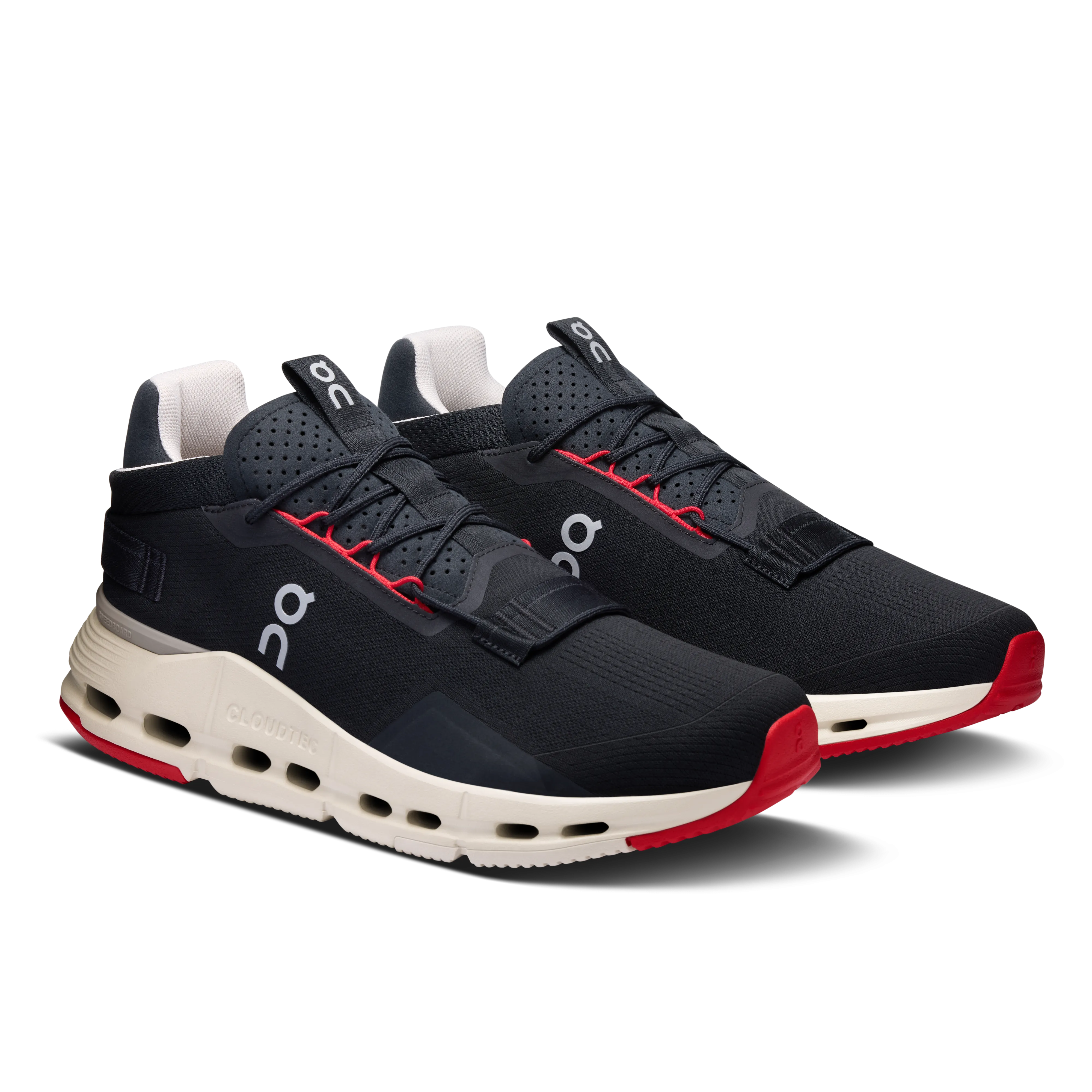 On Running Men's Cloudnova 2 Shoes - Black / Red