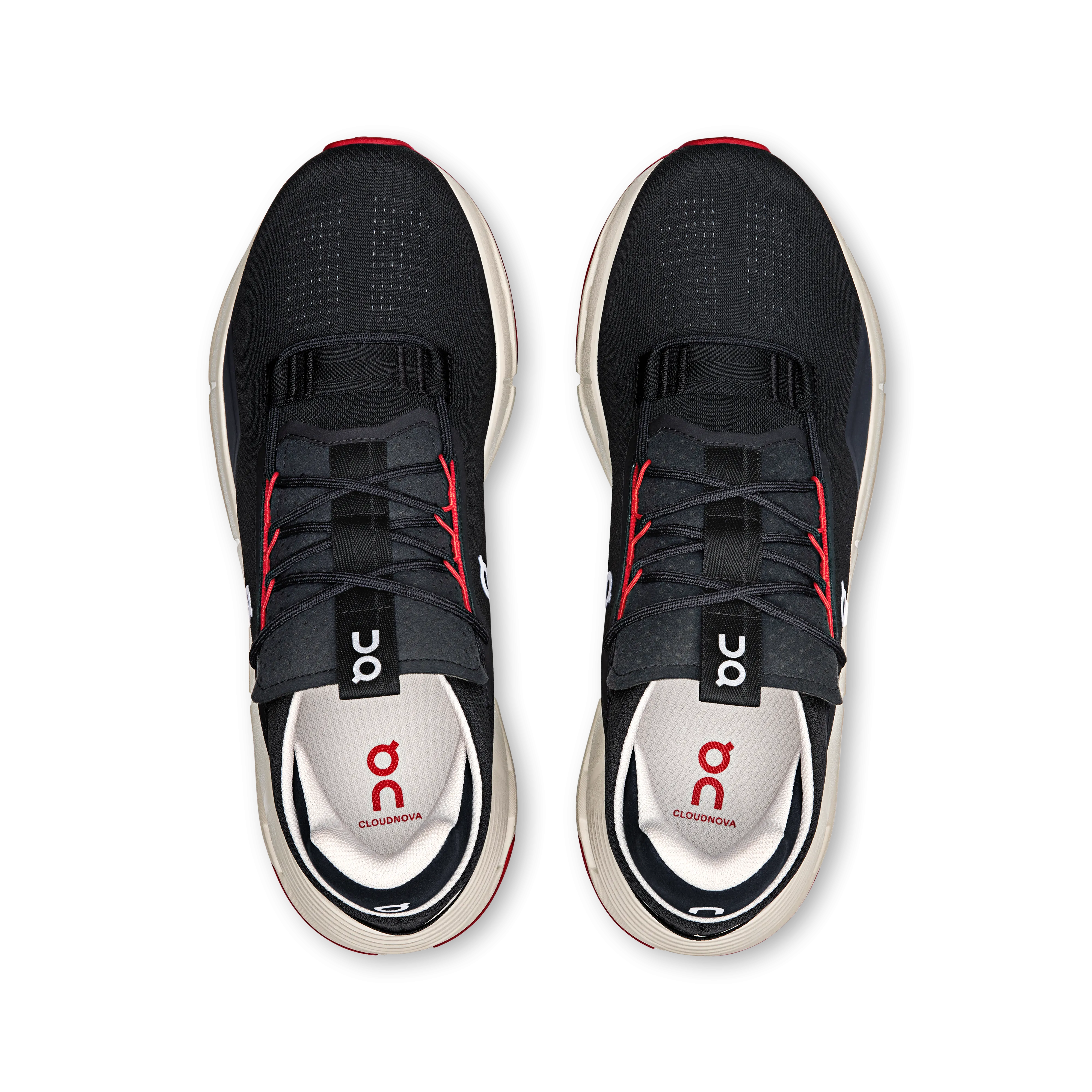 On Running Men's Cloudnova 2 Shoes - Black / Red