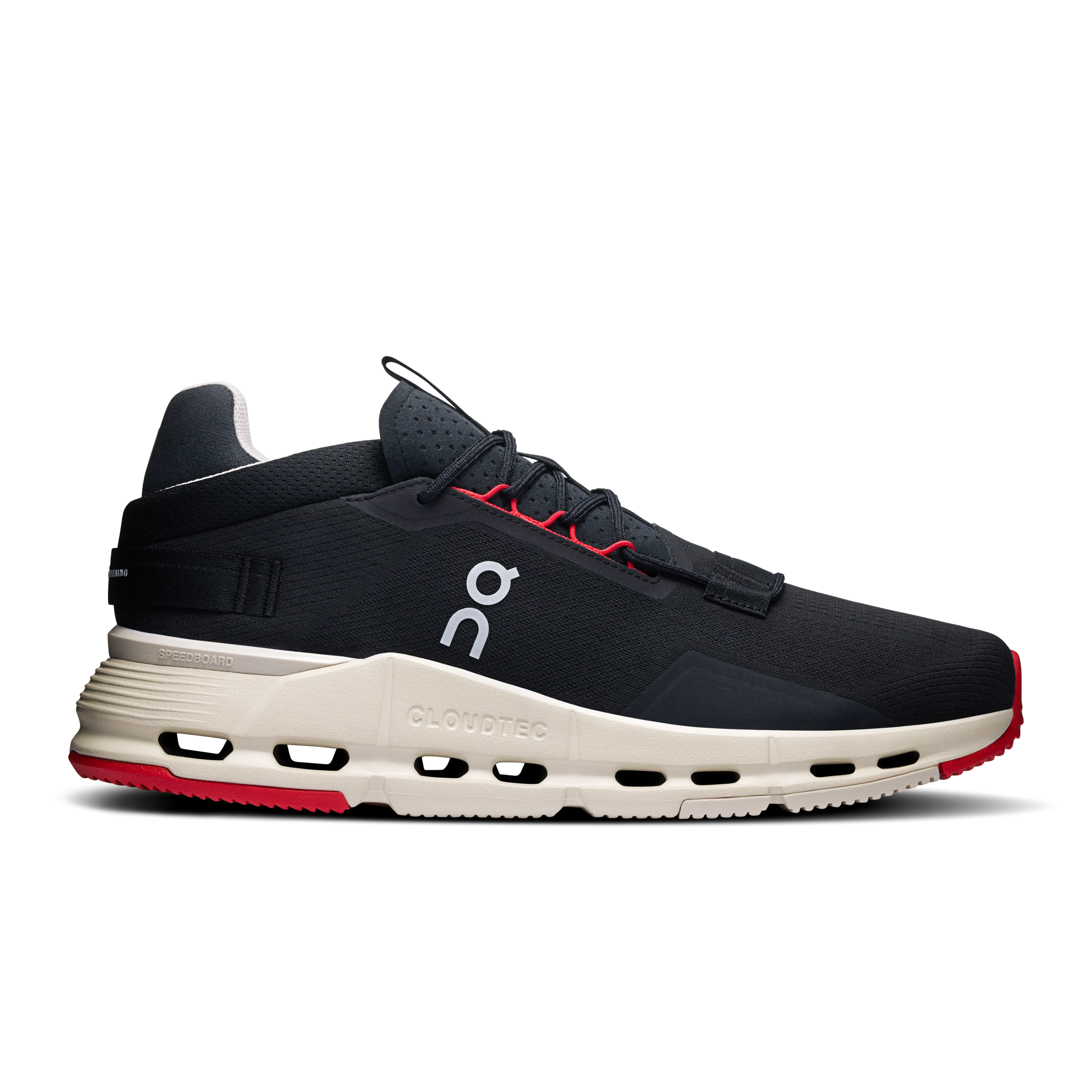 On Running Men's Cloudnova 2 Shoes - Black / Red